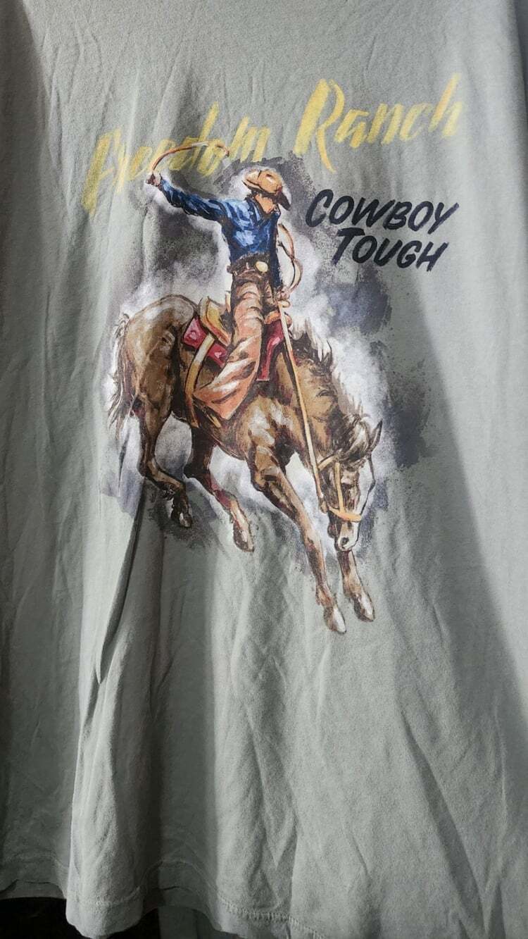 Freedom Ranch Men's T-shirt Mexico Cowboy Tough 2XL NWT New D30 Excellent